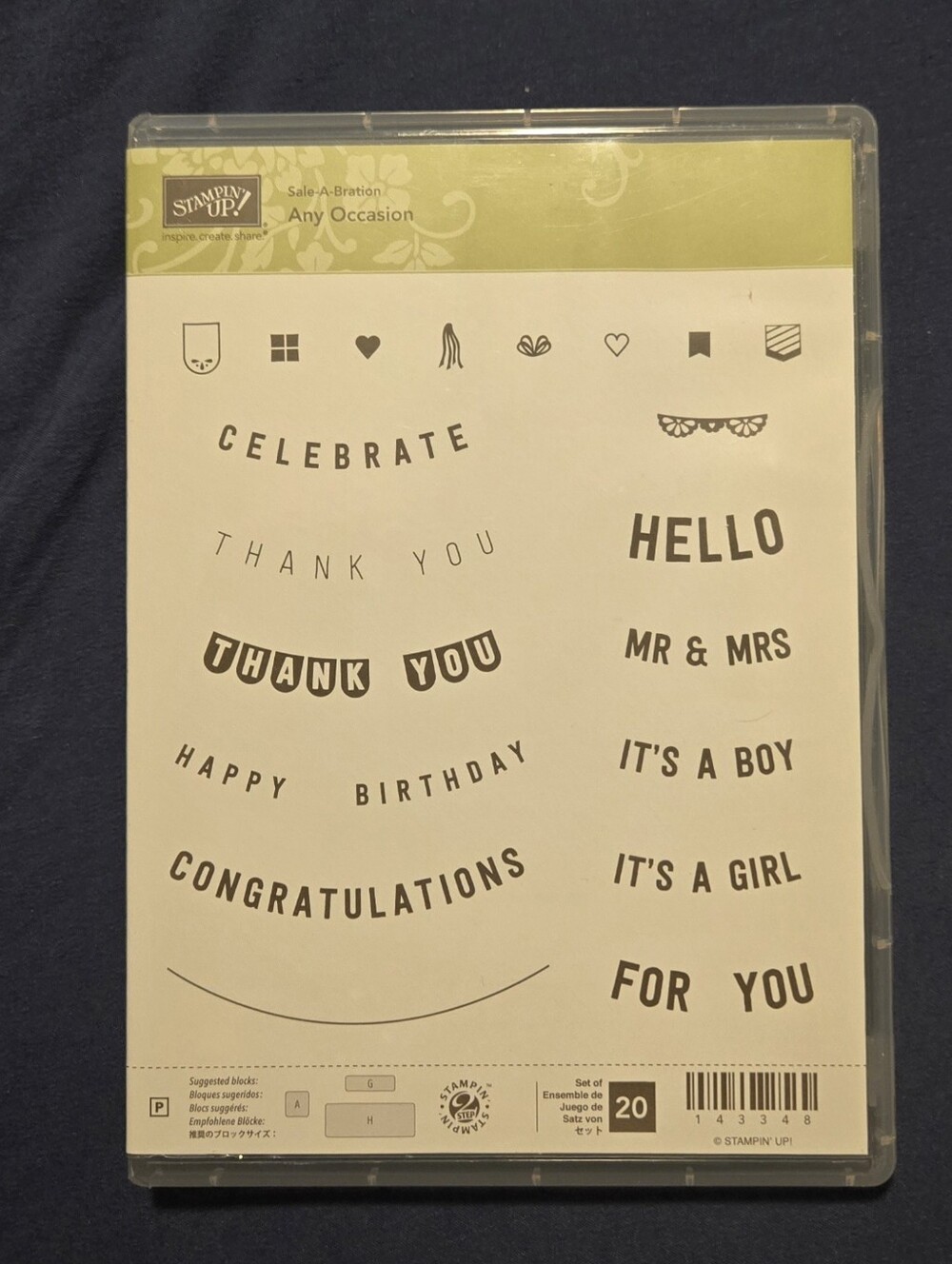 Stampin' Up! Any Occassion Sentiment Stamp Set